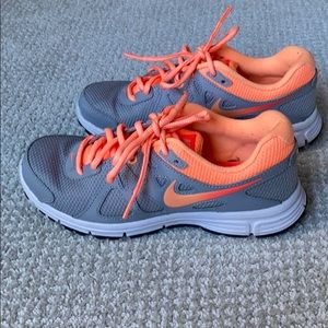 Nike Gray and Orange Athletic Shoes